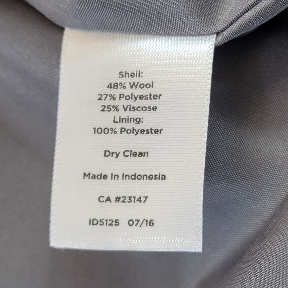 Talbots Wool Blend Herringbone Grey Pencil Skirt Women's SZ 14 - Picture 8 of 9